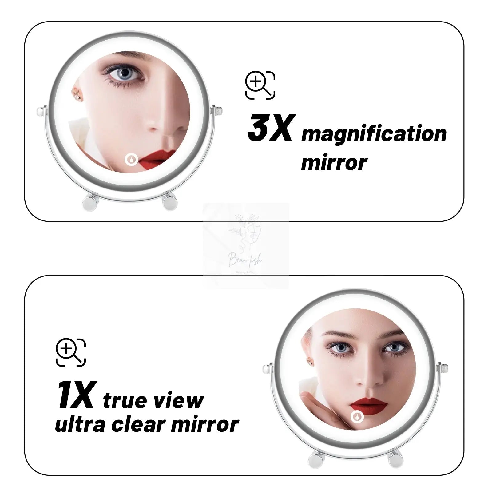 Clevinger San Marino LED Illuminated Makeup, Vanity, and Beauty Mirror Beau-tish