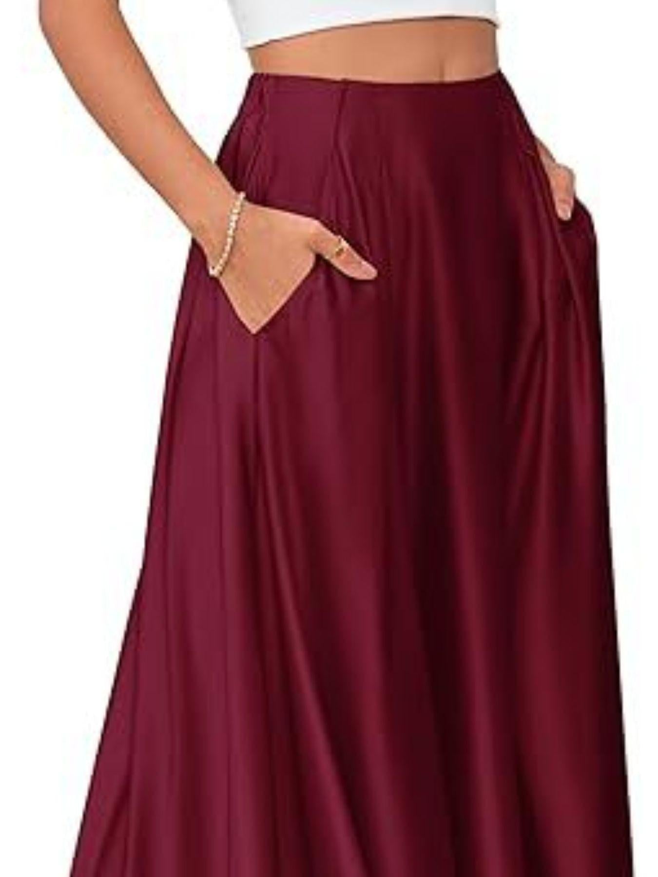 A-Line Maxi Skirt with Pockets