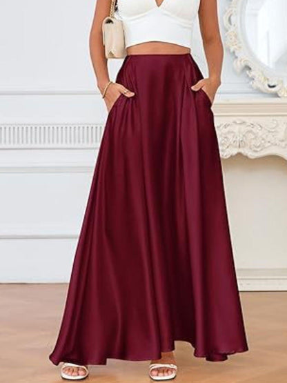 A-Line Maxi Skirt with Pockets
