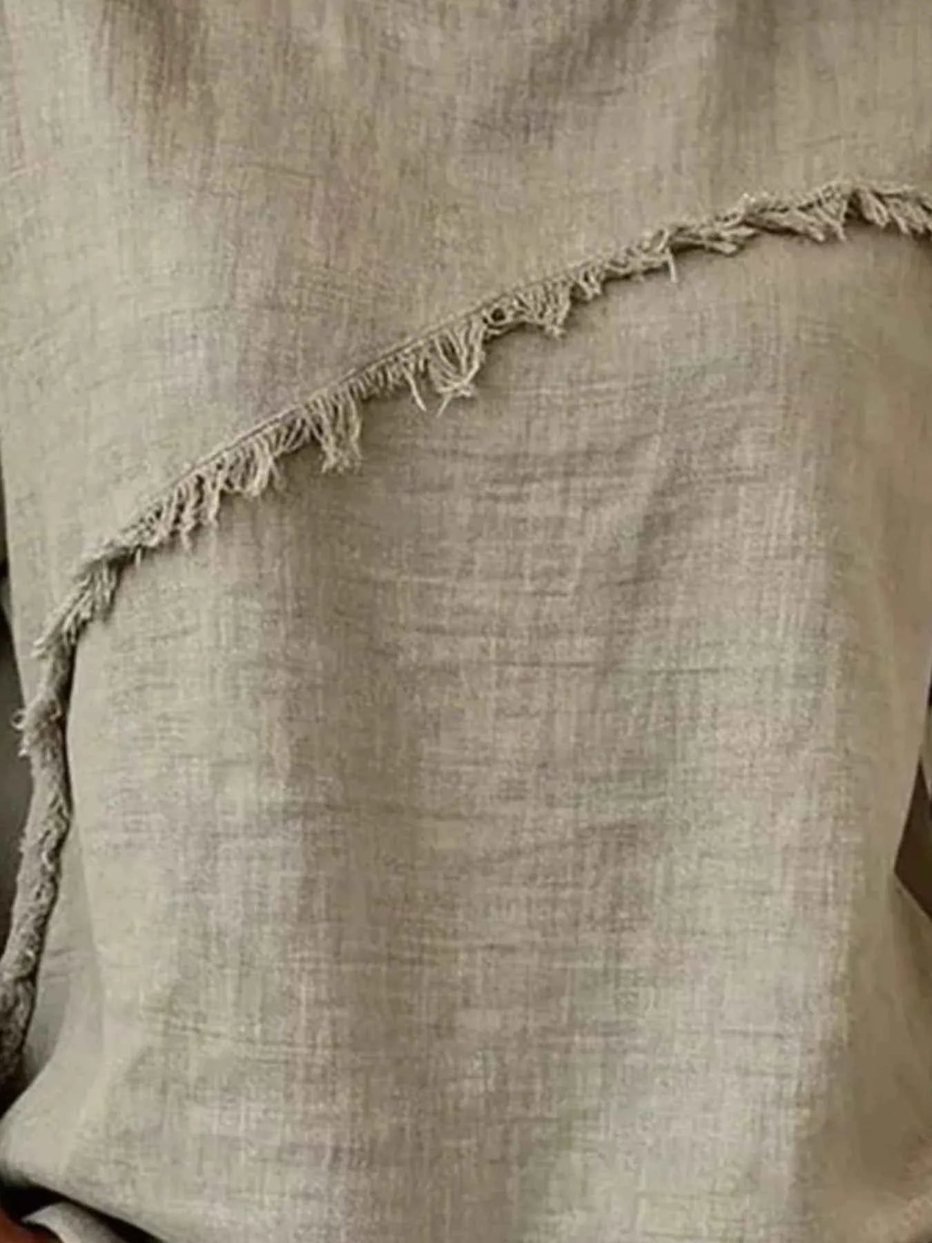 Full Size Frayed Hem Short Sleeve Top Plus Size