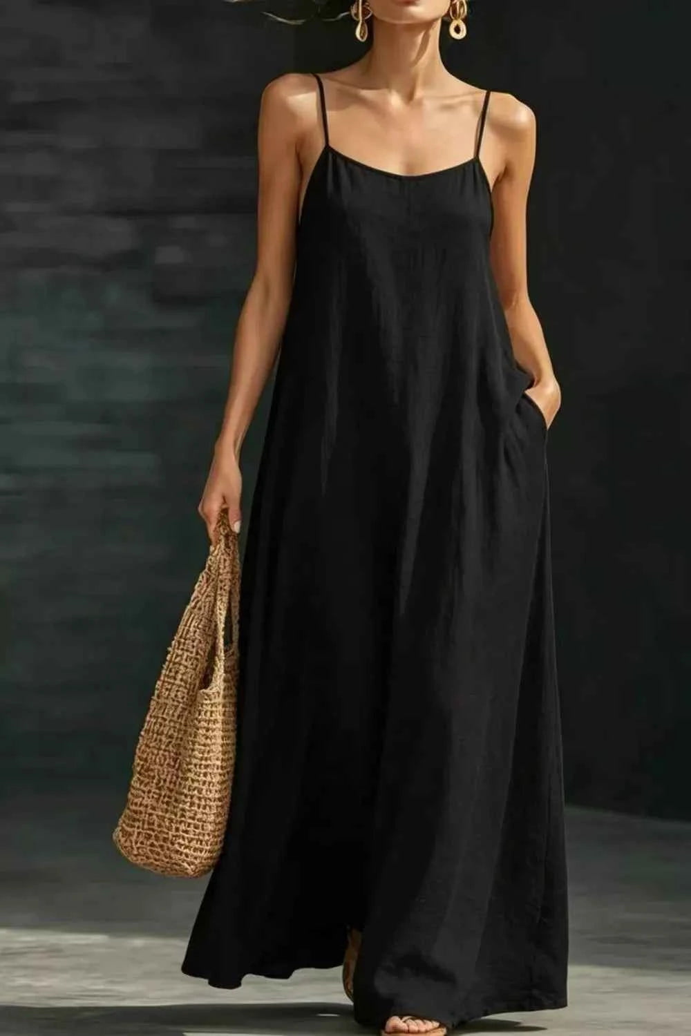 Sleeveless Loose Fit Maxi Dress