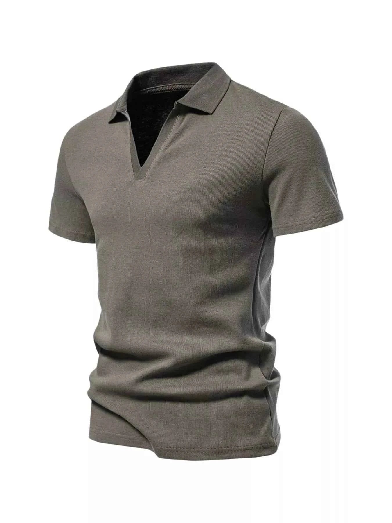 Men's Plus Size Casual Notched Short Sleeve Polo