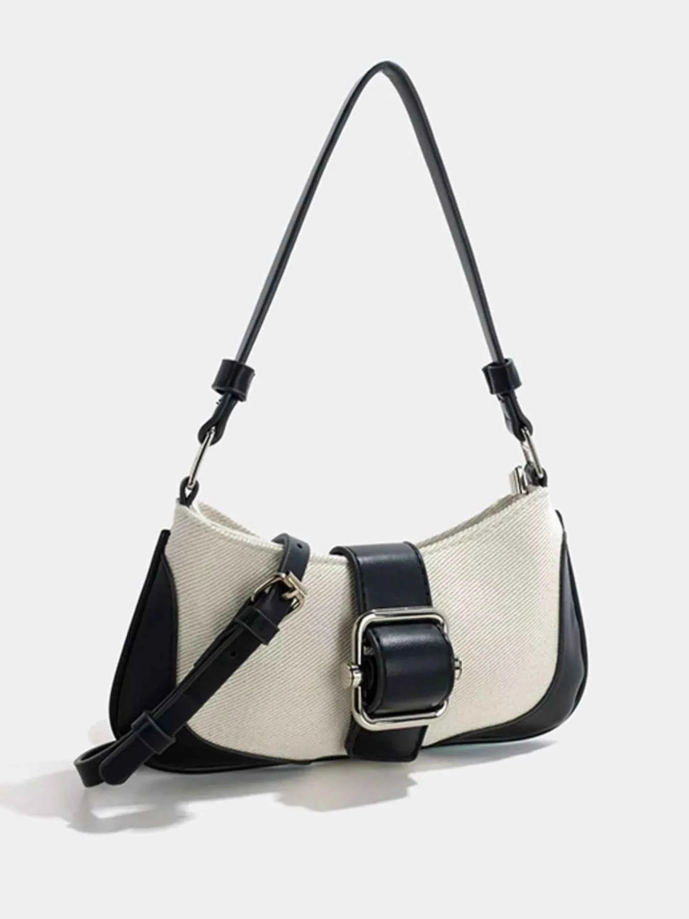Buckle Accent Shoulder Bag