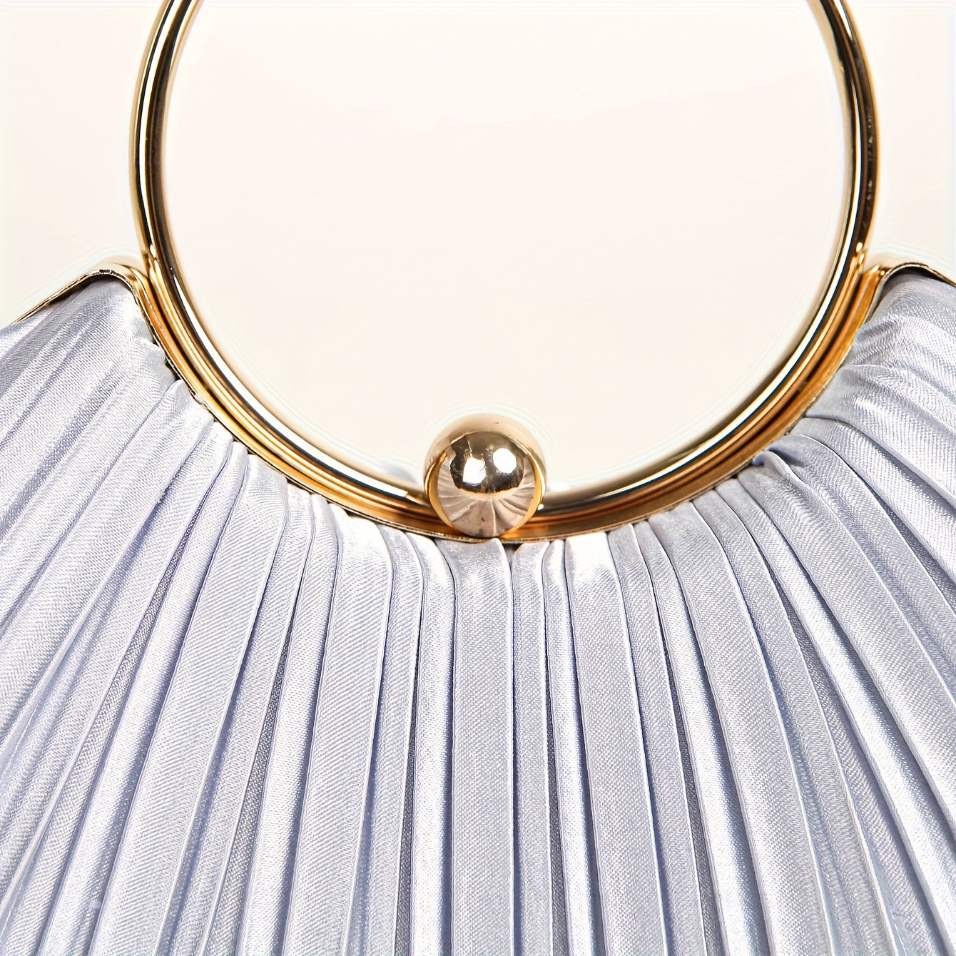 Satin Pleated Box-Shaped Evening Bag – Elegant Wedding & Formal Clutch
