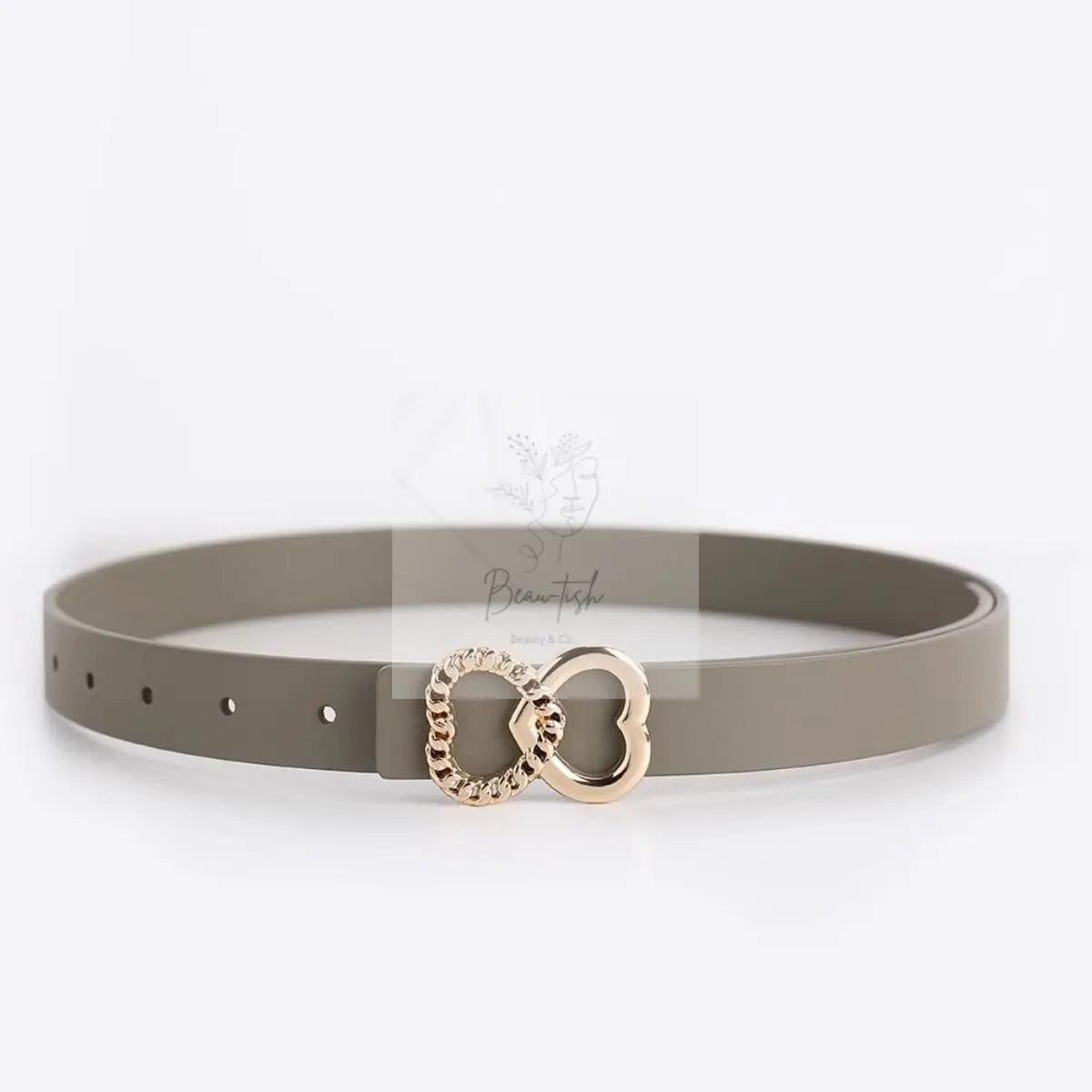 Adjustable Heart Buckle Belt