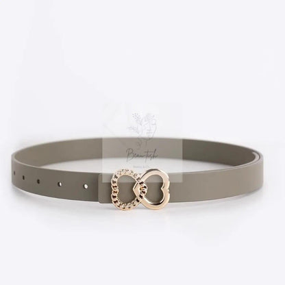 Adjustable Heart Buckle Belt