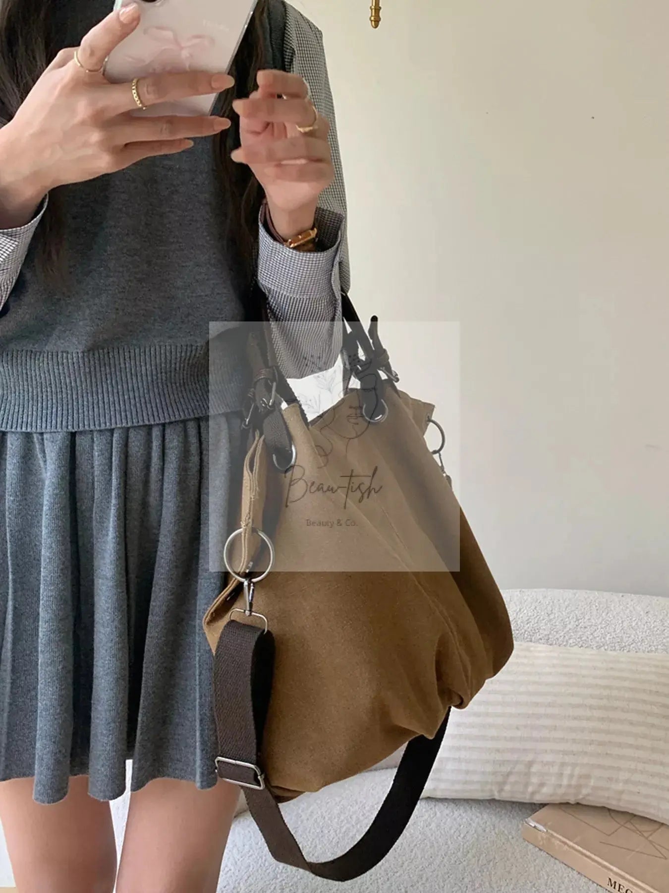 Adjustable Strap Tote Bag