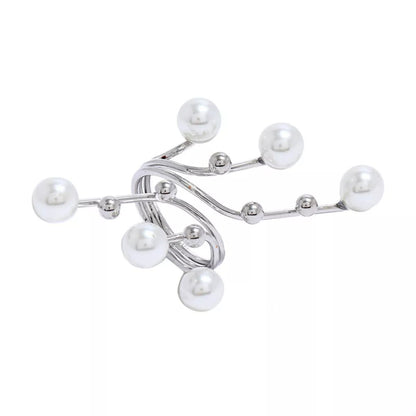 Pearl Bypass Ring Gold Plated