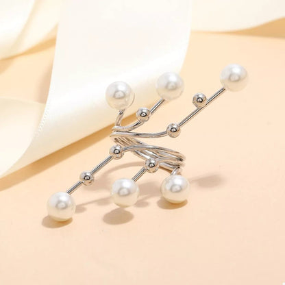 Pearl Bypass Ring Gold Plated