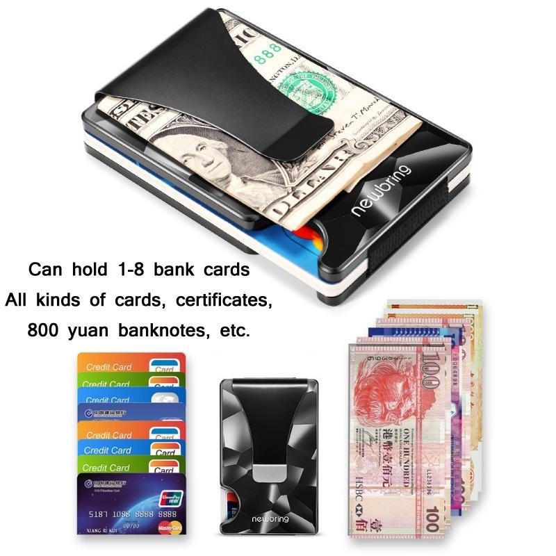 Anti - magnetic Metal Card Holder for Multiple Cards - Large - Geometric Pattern