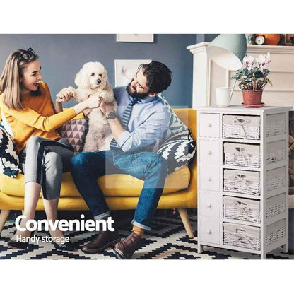 Artiss 5 Chest of Drawers with 5 Baskets - MAY