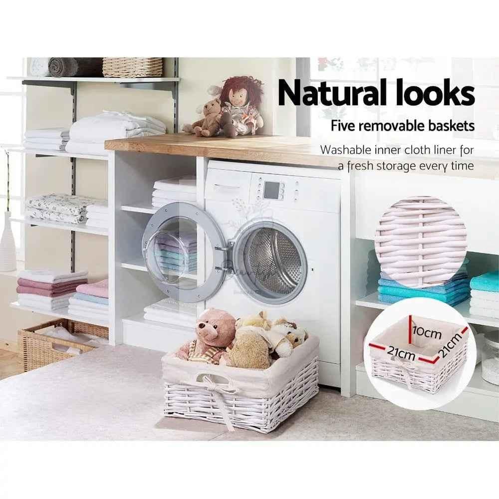 Artiss 5 Chest of Drawers with 5 Baskets - MAY
