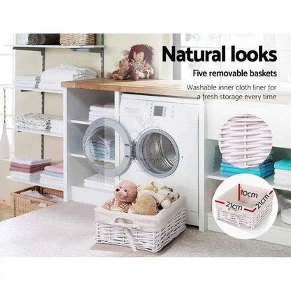 Artiss 5 Chest of Drawers with 5 Baskets - MAY