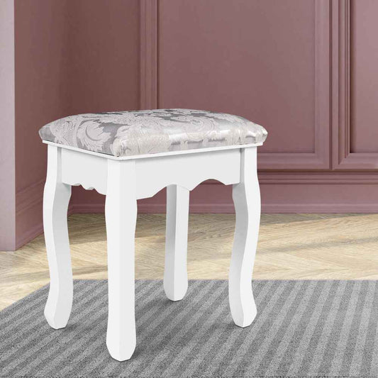 Artiss Dressing Table Stool – Velvet White