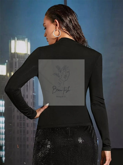 Asymmetrical Cutout Ruched Long Sleeve Top
