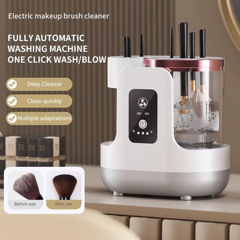 Automatic Electric Makeup Brush Cleaner with UV Sterilization & Fast Drying – Rechargeable, One-Touch Cleaning