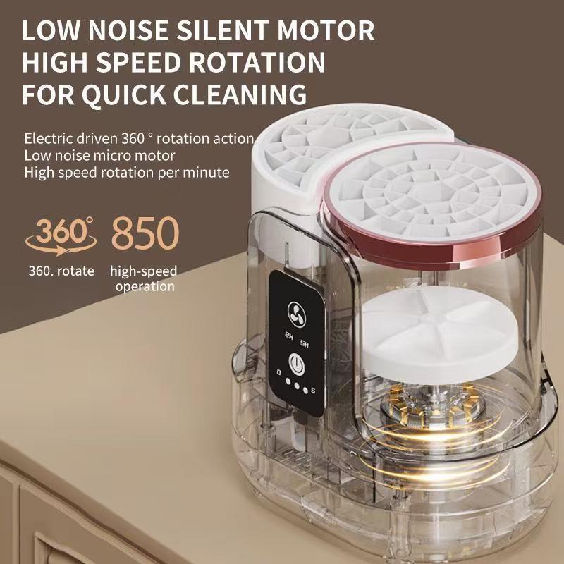Automatic Electric Makeup Brush Cleaner with UV Sterilization & Fast Drying – Rechargeable, One-Touch Cleaning
