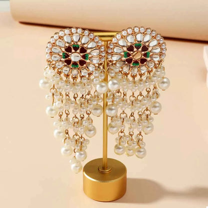 Pearl Fringe Dangle Earrings
