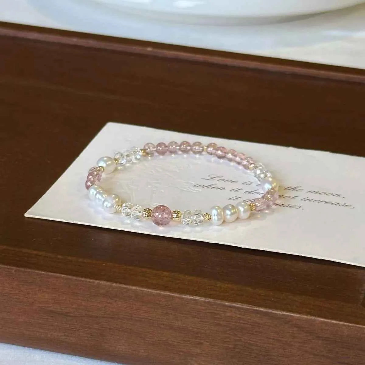 Pearl & Crystal Beaded Bracelet