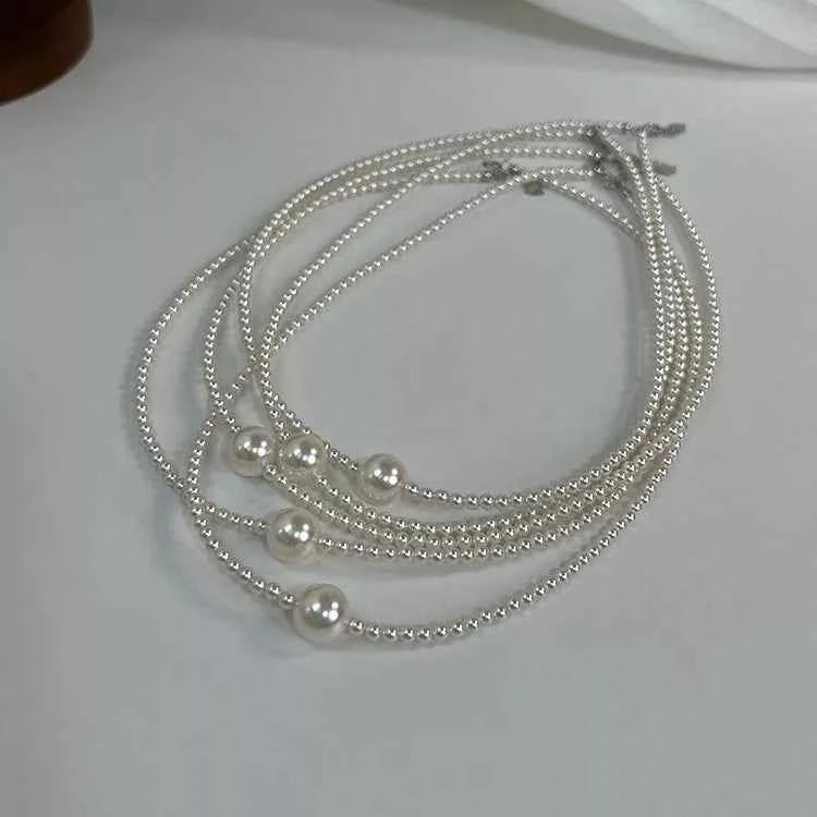 Pearl Bead Choker Necklace