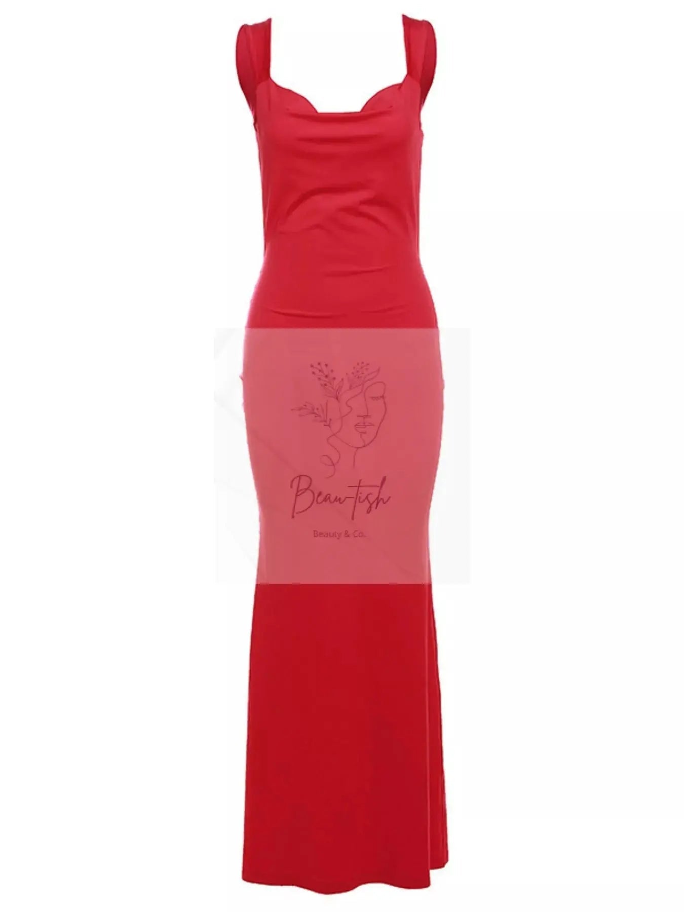 Backless Wide Strap Maxi Dress