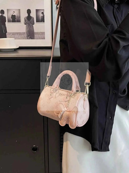 Barrel Crossbody Bag with Charm