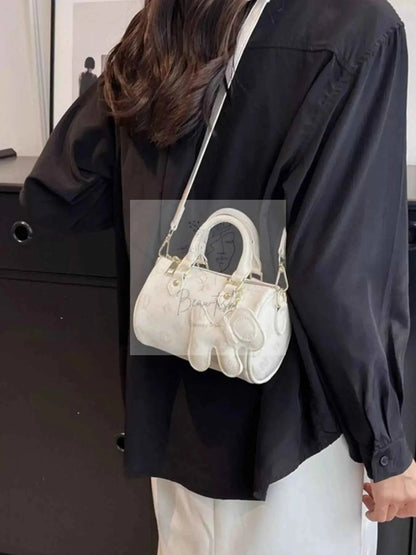 Barrel Crossbody Bag with Charm