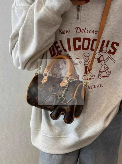 Barrel Crossbody Bag with Charm