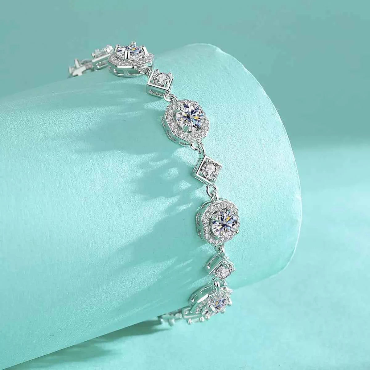 4 Carat 925 Sterling Silver Moissanite Bracelet