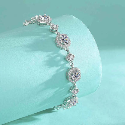 4 Carat 925 Sterling Silver Moissanite Bracelet