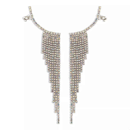Rhinestone Fringe Earrings