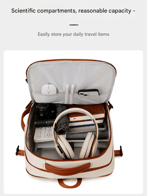 Black Expandable Laptop Backpack with USB Port - Stylish Travel & Business Daypack