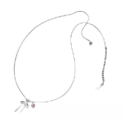 Bow & Heart Pendant Necklace