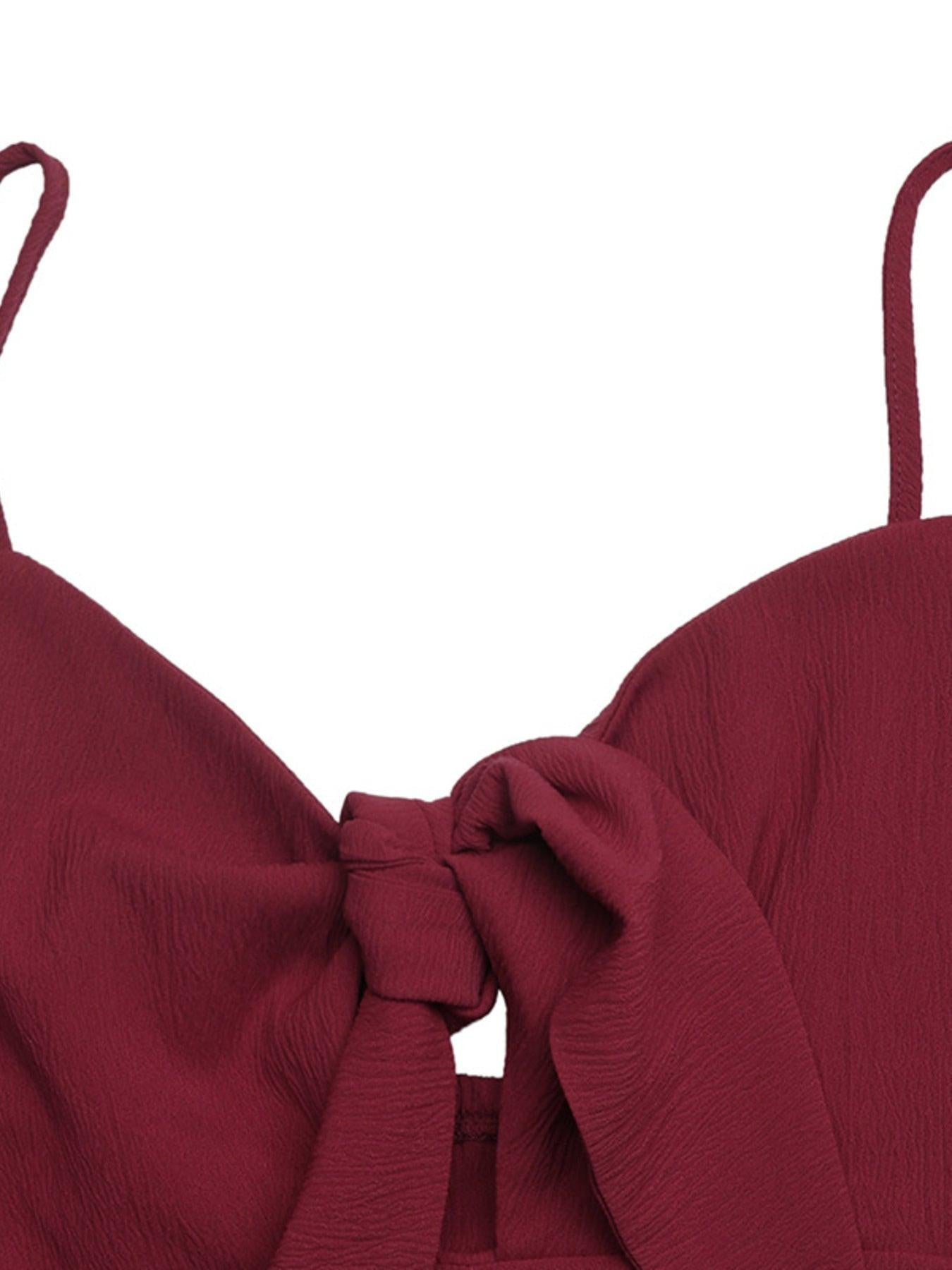 Bow - Knot Spaghetti Strap Romper