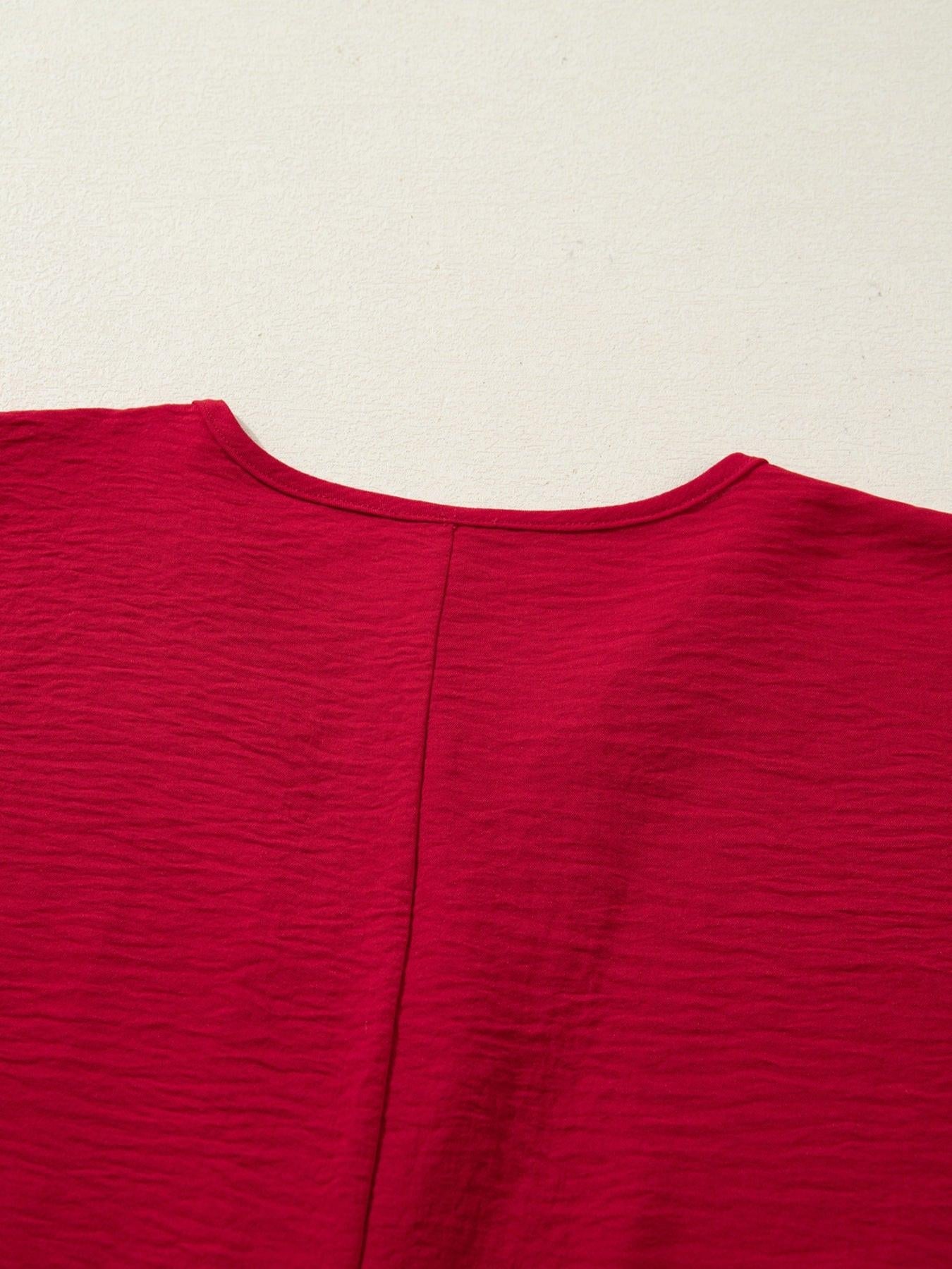 Braided Detail Half Sleeve Blouse