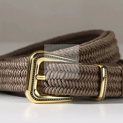 Braided Elastic Stretch Waist Belt