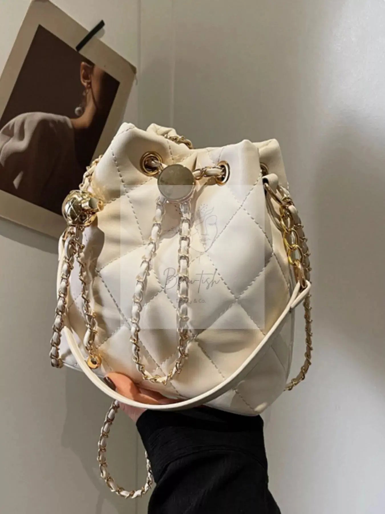 Bucket Crossbody Bag with Chain