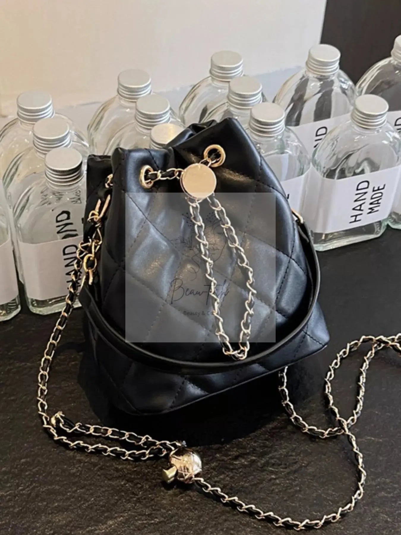 Bucket Crossbody Bag with Chain