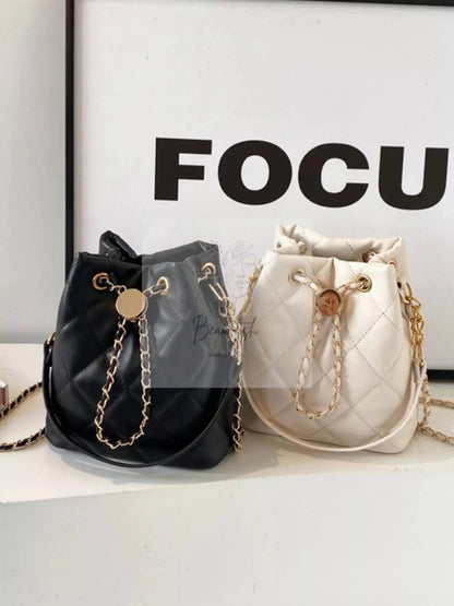 Bucket Crossbody Bag with Chain