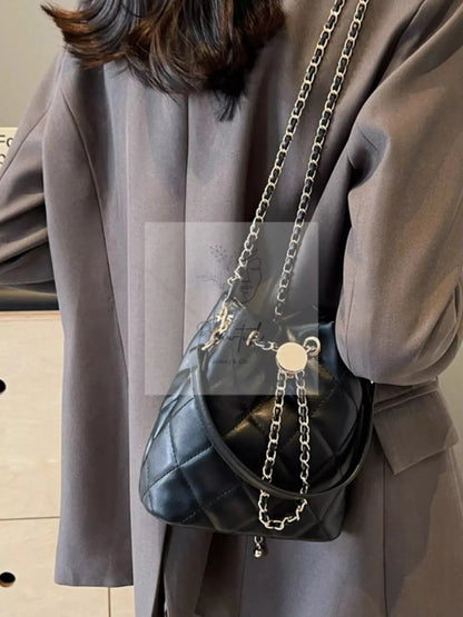 Bucket Crossbody Bag with Chain