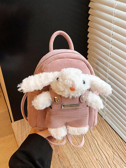 Bunny Plush Decor Backpack Bag