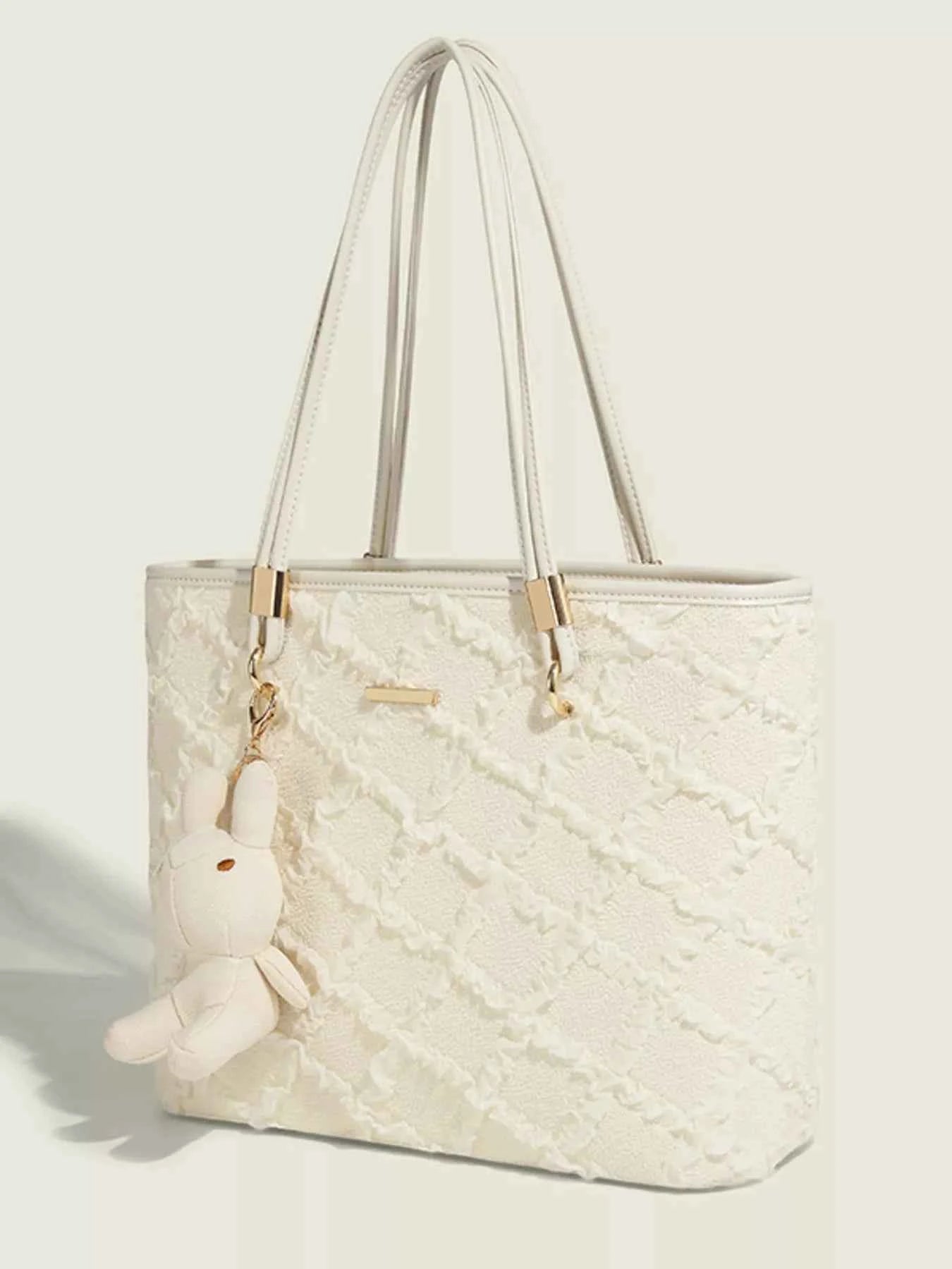 Textured Tote Shoulder Bag
