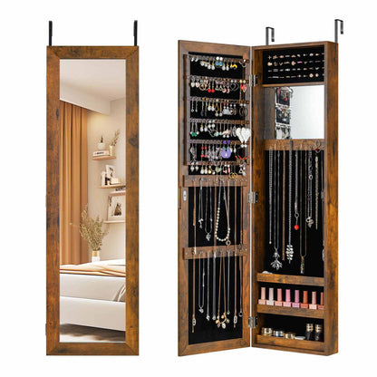 Full-Length Mirror Jewellery Organizer – Wall or Door Mounted
