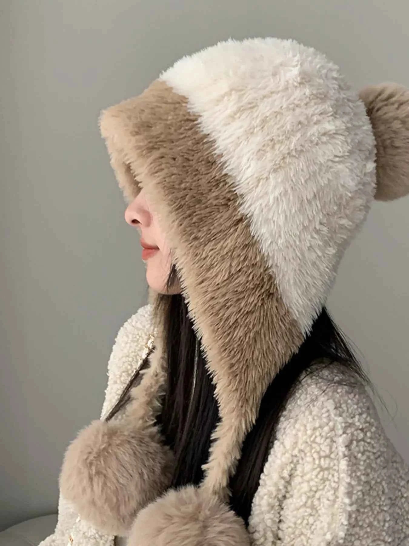 Plush Pom-pom Hat