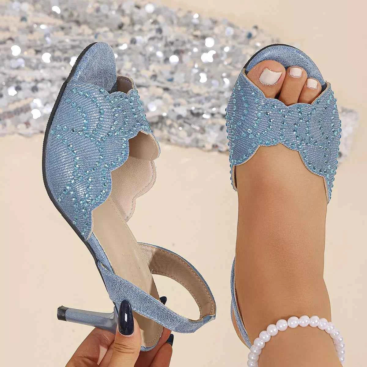 Peep Toe Kitten Heels Sandals