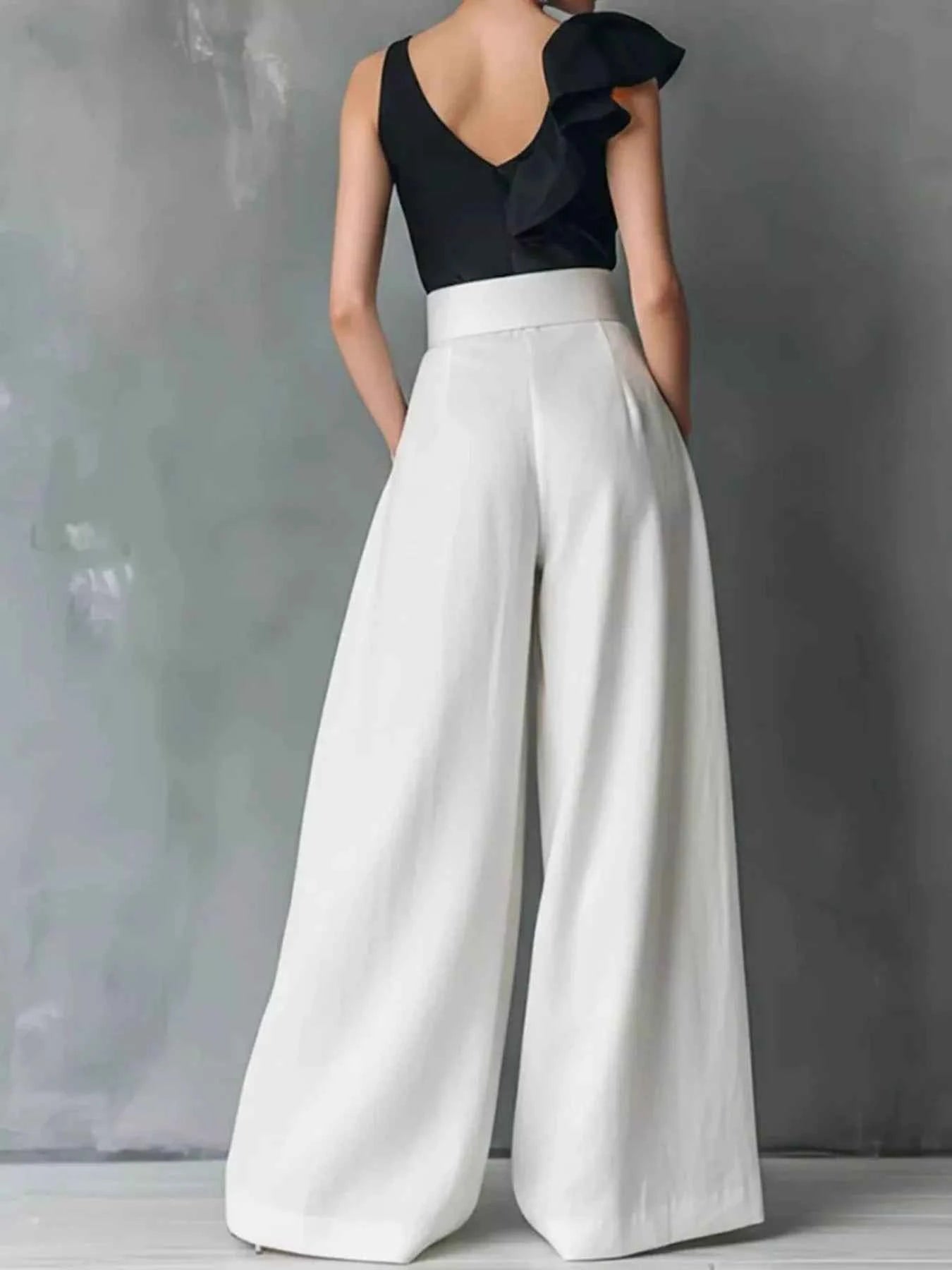 High-Waisted Wide-Leg Pants