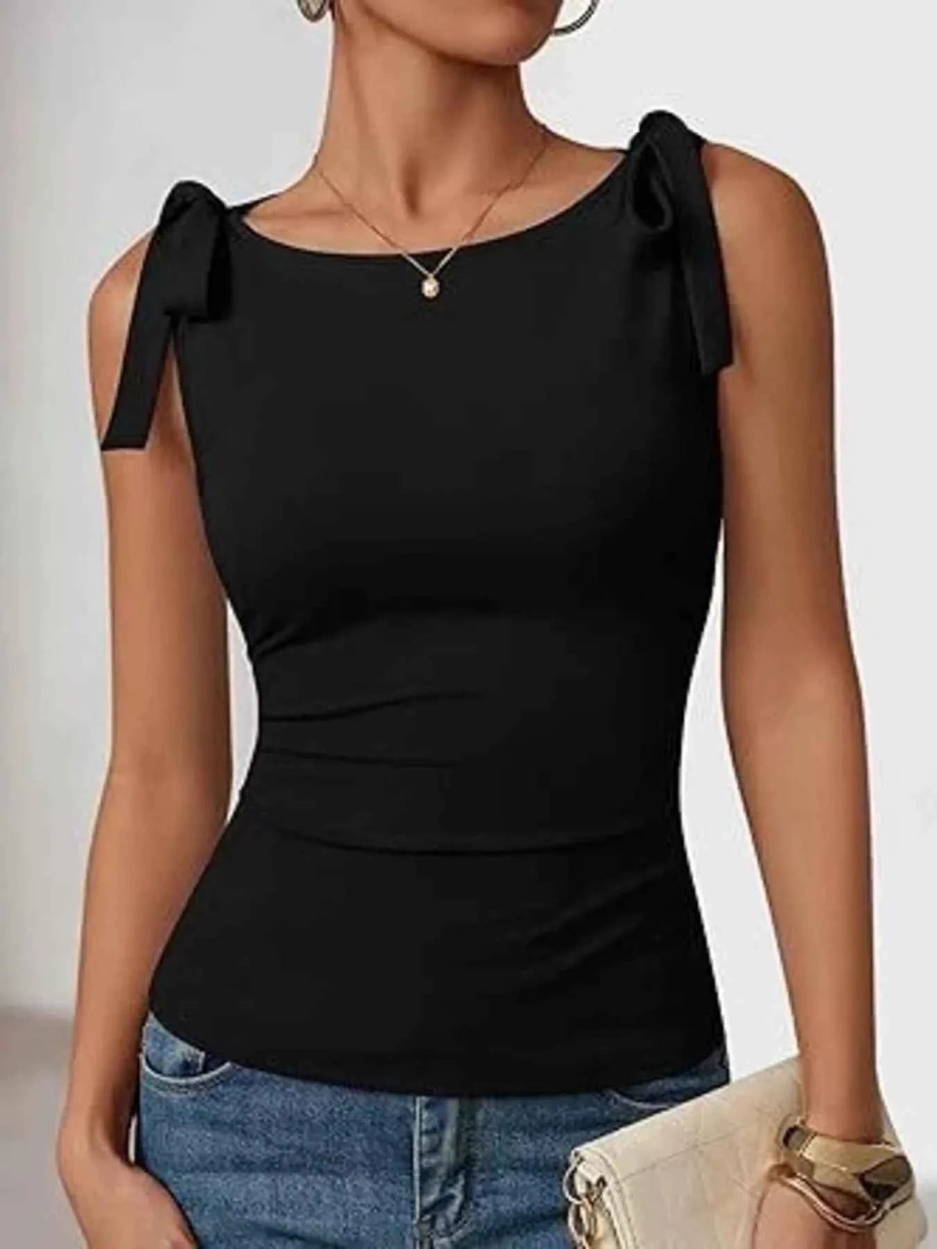 Tie Shoulder Tank Top