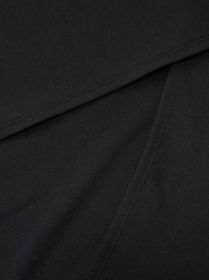 Ruched High-Slit Maxi Dress