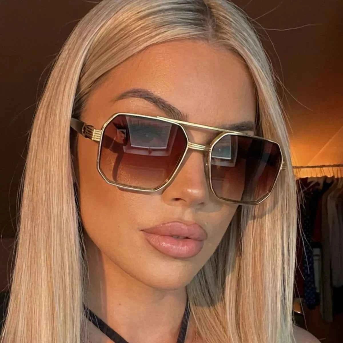 UV Protection Geometric Sunglasses