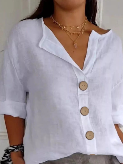 Casual Loose Button - Down Shirt